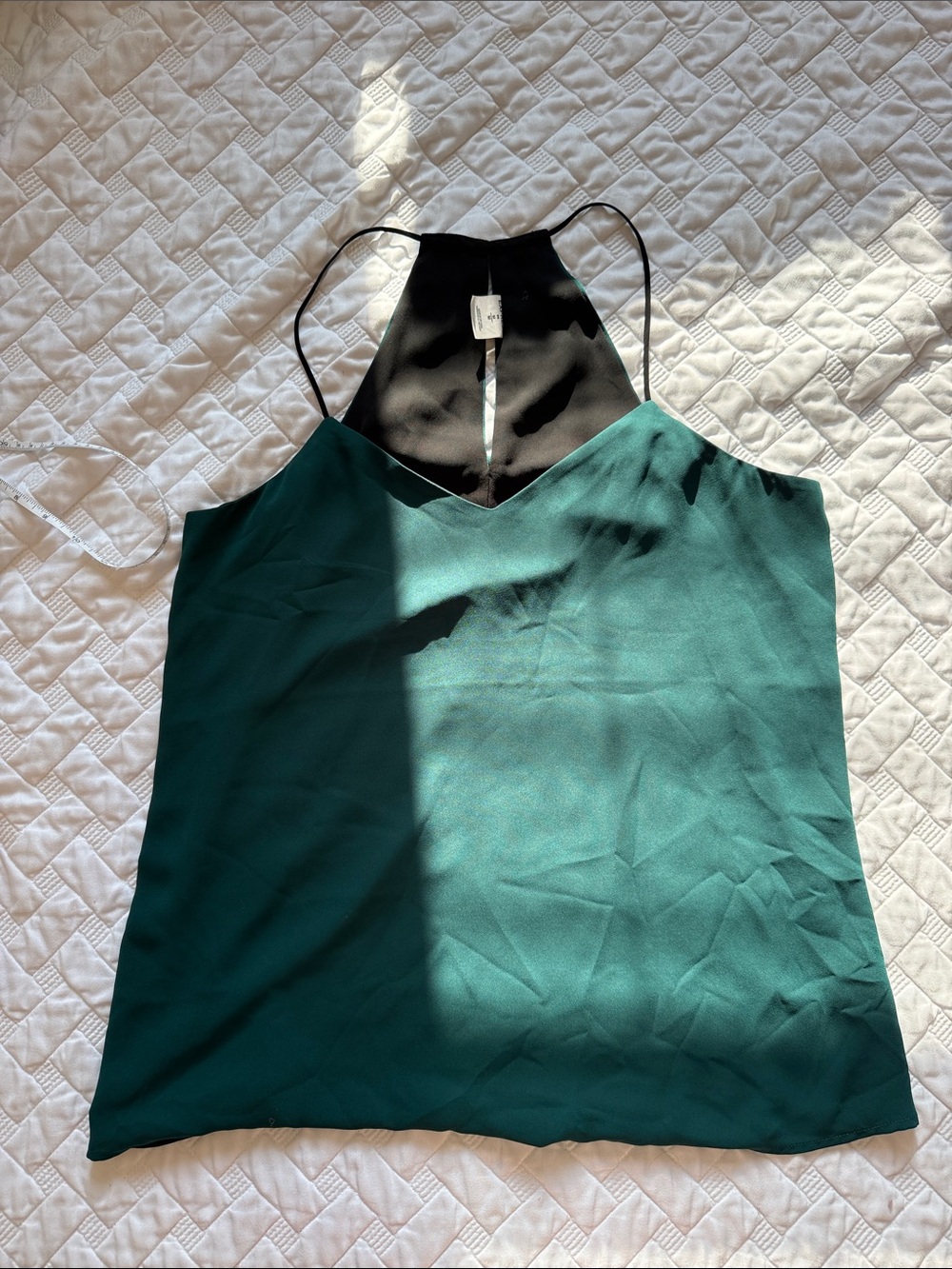 Express Dark Teal Halter Cami with Black Back